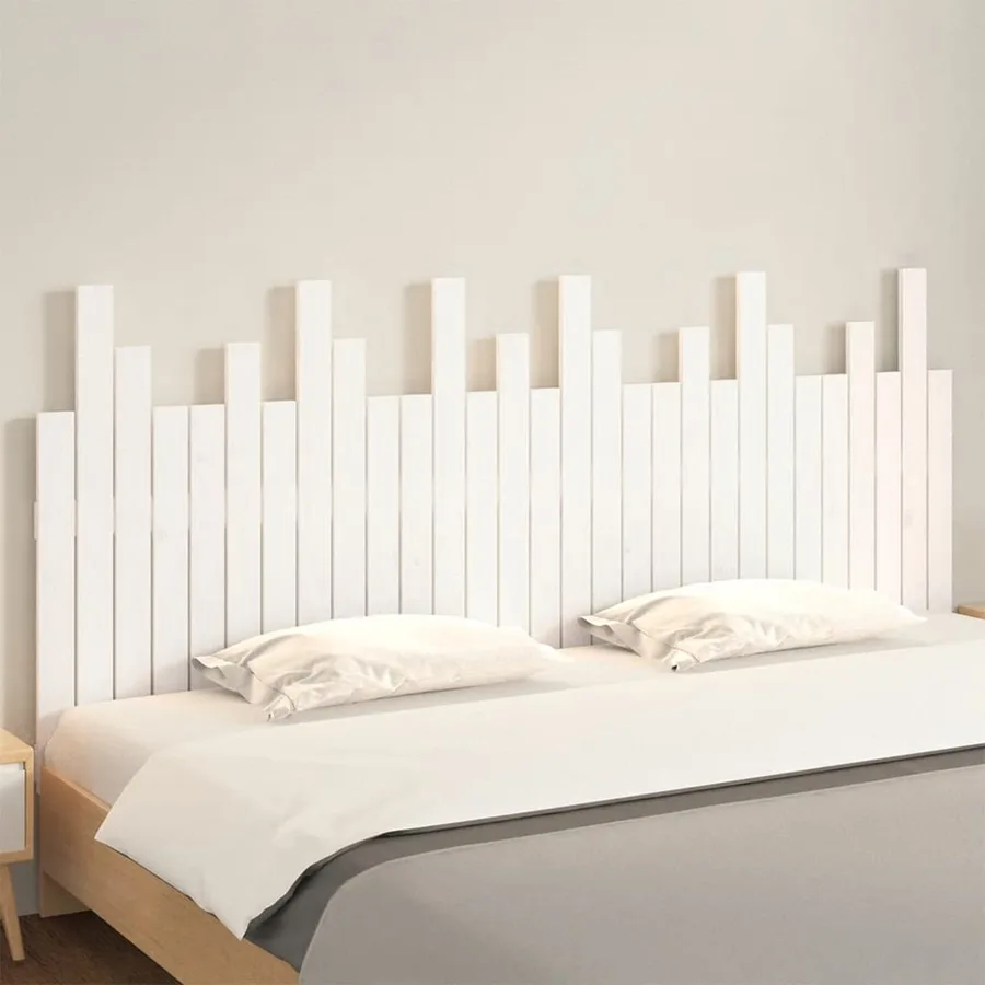 Tête de lit murale Blanc 185x3x80 cm Bois massif de pin - 3