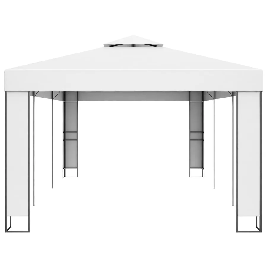 Tonnelle avec toit double 3x6 m Blanc - 3