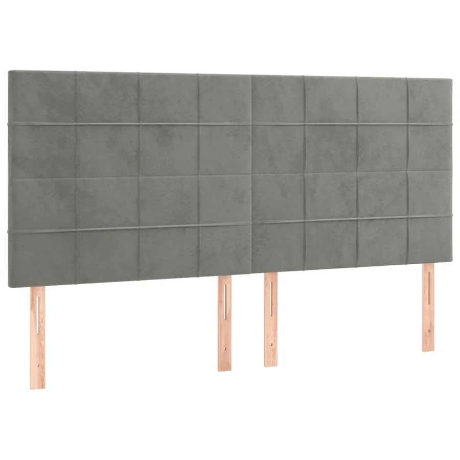 Sommier à lattes de lit matelas et LED Gris clair 200x200 cm - 7