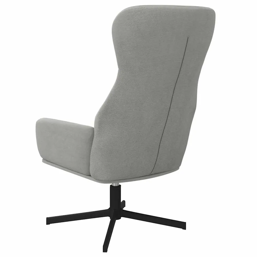Chaise de relaxation Gris clair Velours - 5