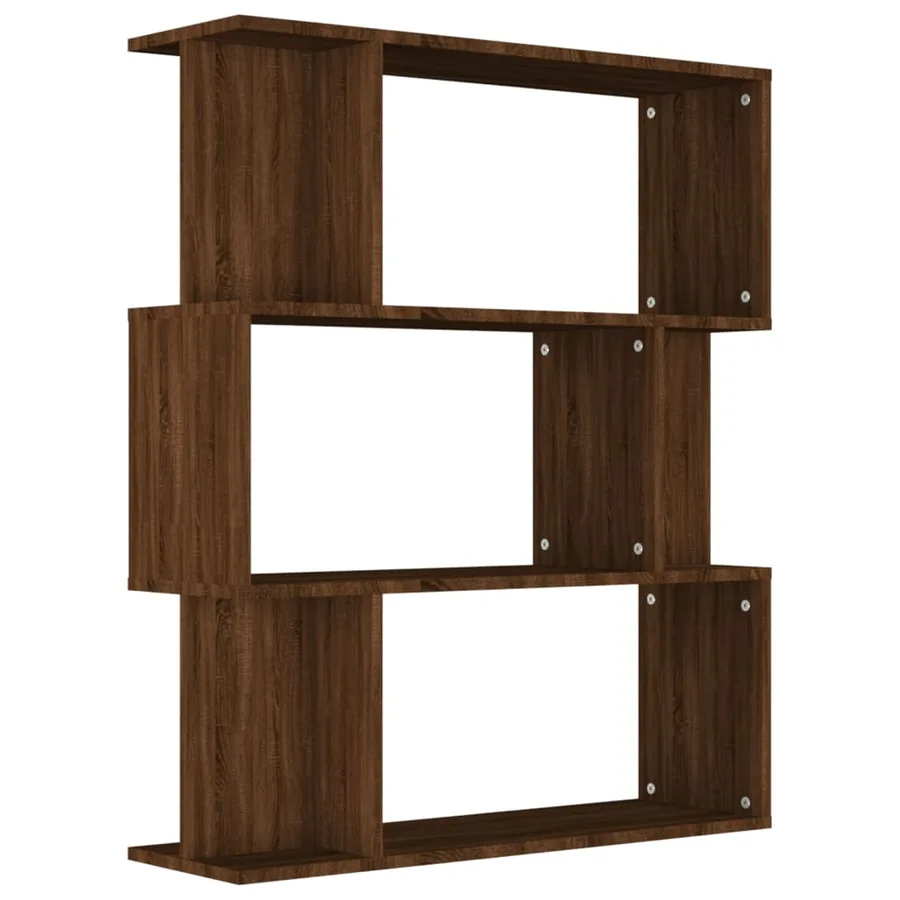Bibliothèque/Cloison Chêne marron 80x24x96 cm Bois d'ingénierie - 2