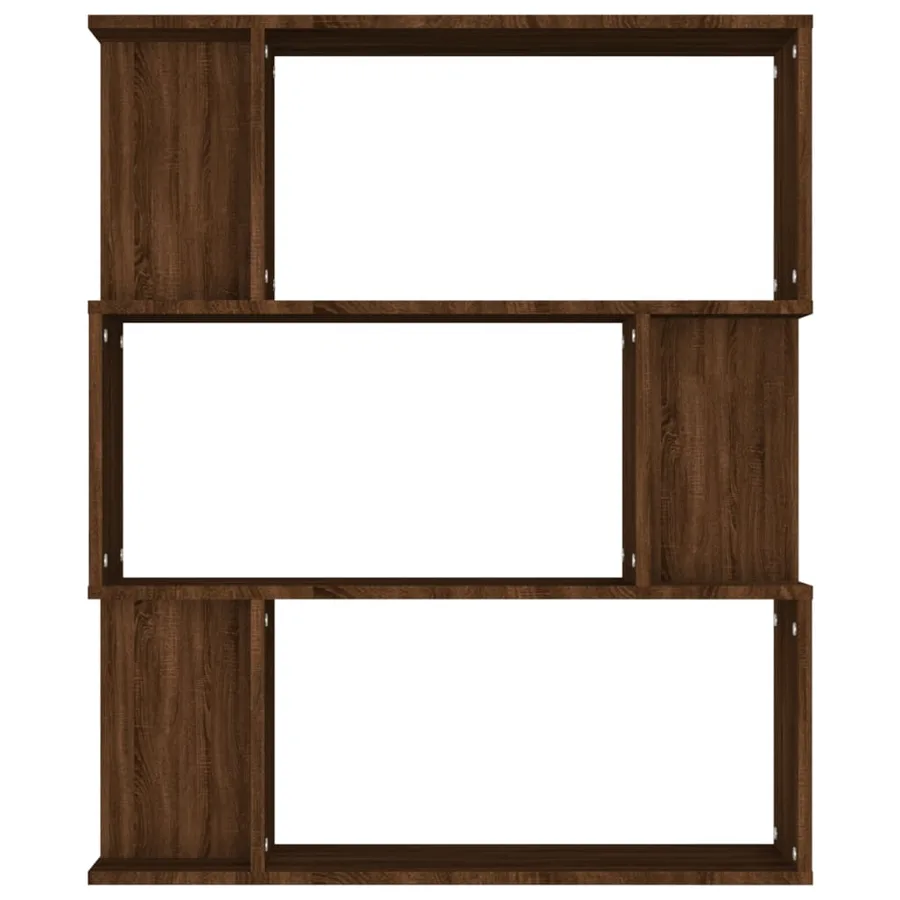 Bibliothèque/Cloison Chêne marron 80x24x96 cm Bois d'ingénierie - 5
