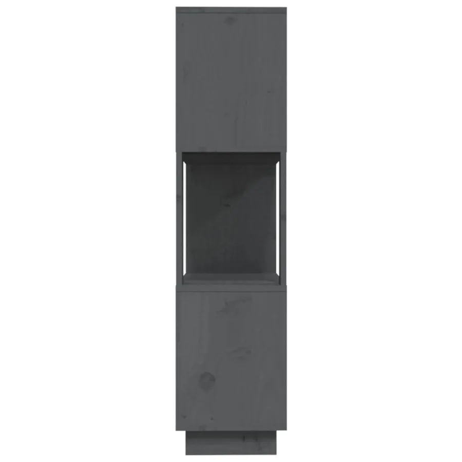 Bibliothèque/Séparateur de pièce Gris 80x25x101 cm Pin massif - 6