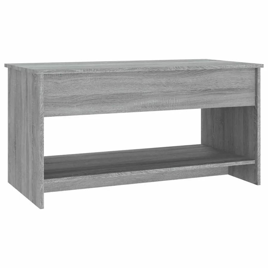 Table basse sonoma gris 102x50x52,5 cm bois d'ingénierie - 5