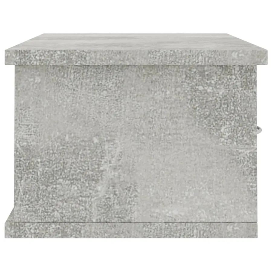 Étagère murale avec tiroirs Gris béton Bois d'ingénierie - 5