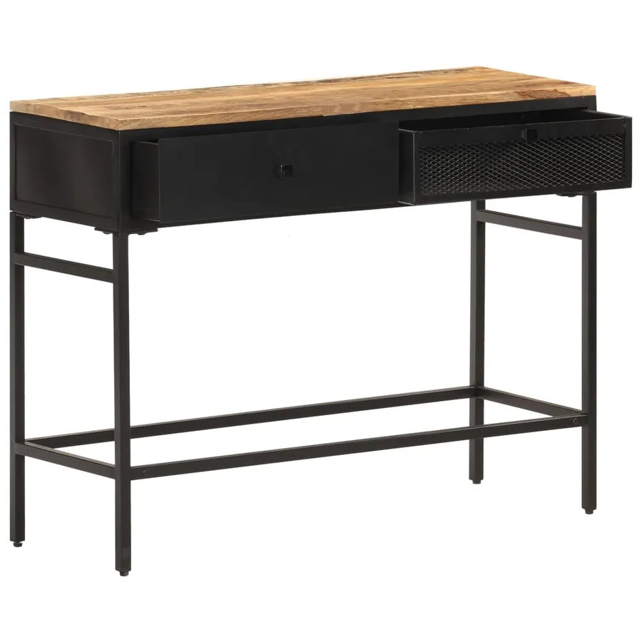 Buffet 100x35x77 cm Bois de manguier massif brut - 2