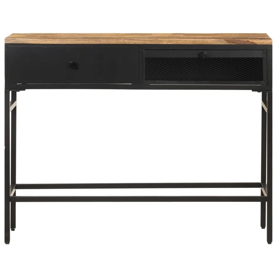 Buffet 100x35x77 cm Bois de manguier massif brut - 3