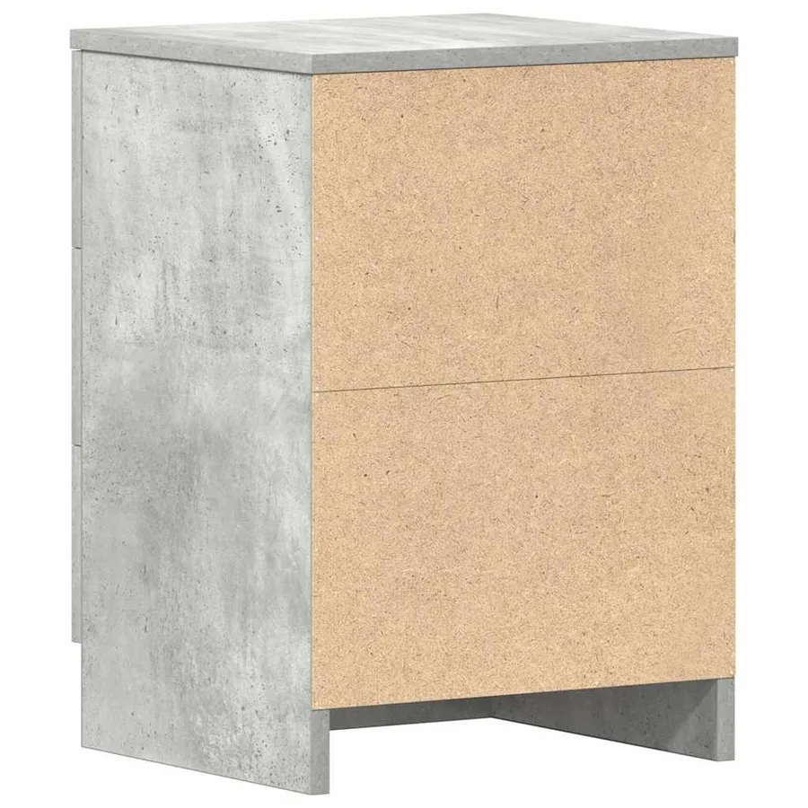 Table de chevet Gris béton 38x35x56 cm Bois d'ingénierie - 8