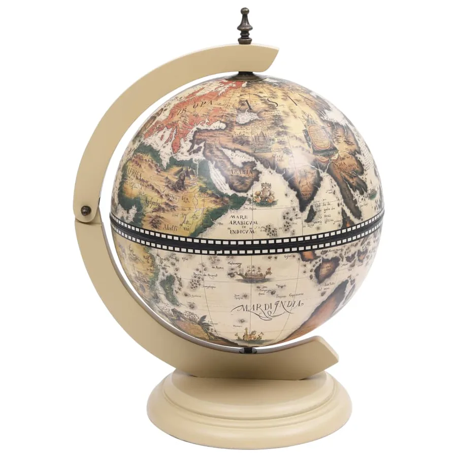 Support de vin globe de dessus de table Bois d'eucalyptus Blanc - 2