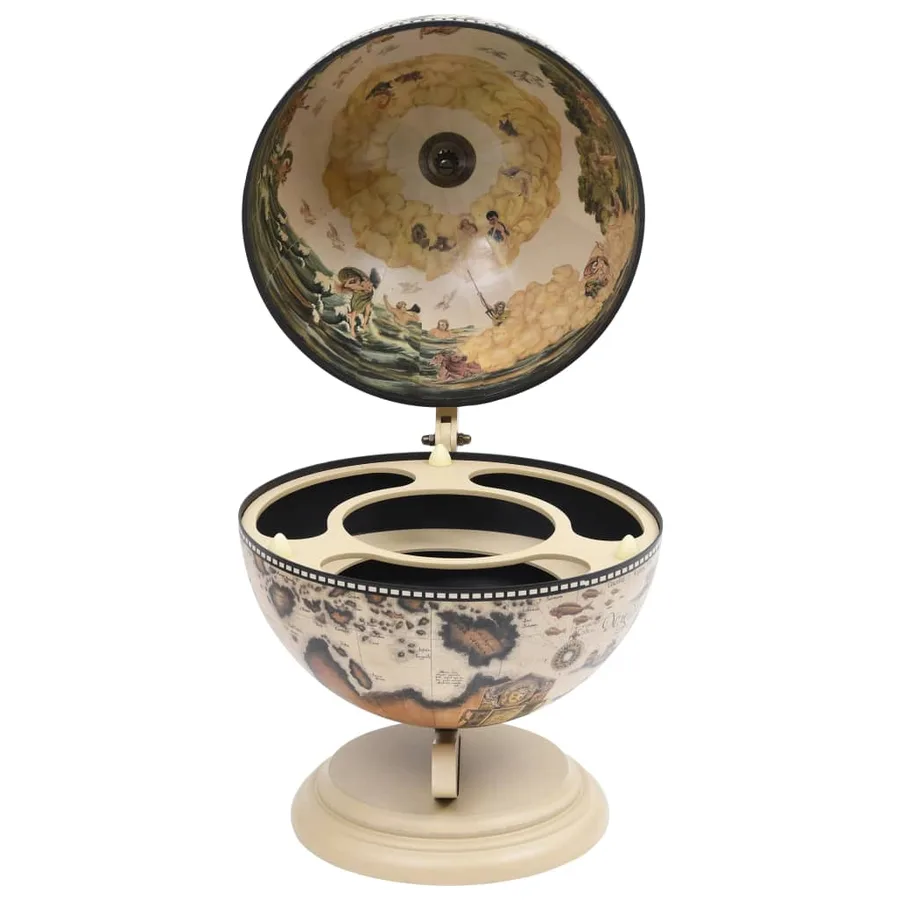 Support de vin globe de dessus de table Bois d'eucalyptus Blanc - 4