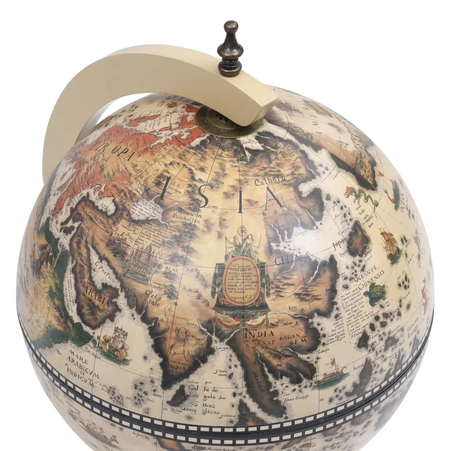 Support de vin globe de dessus de table Bois d'eucalyptus Blanc - 5