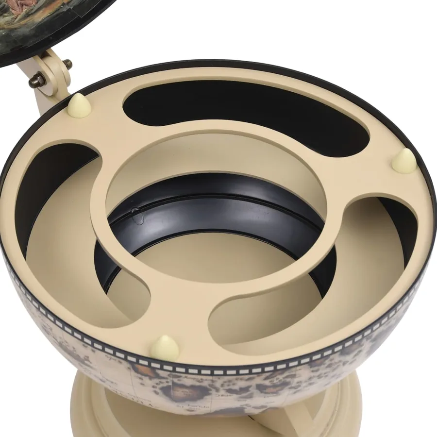 Support de vin globe de dessus de table Bois d'eucalyptus Blanc - 6