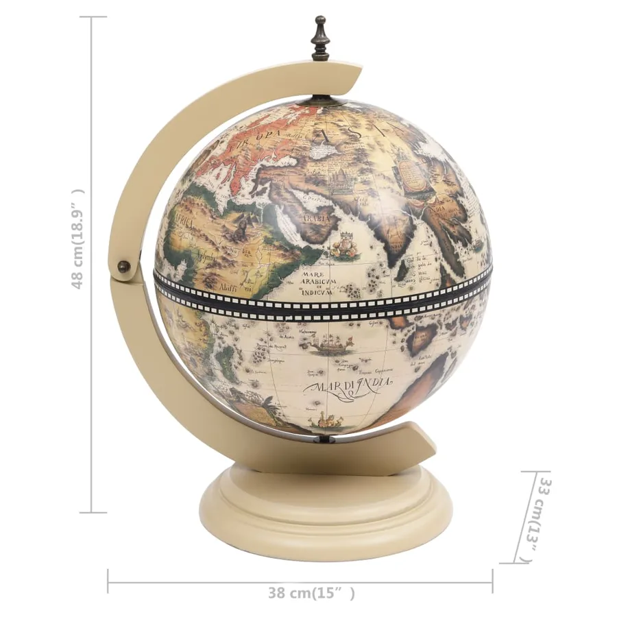 Support de vin globe de dessus de table Bois d'eucalyptus Blanc - 8