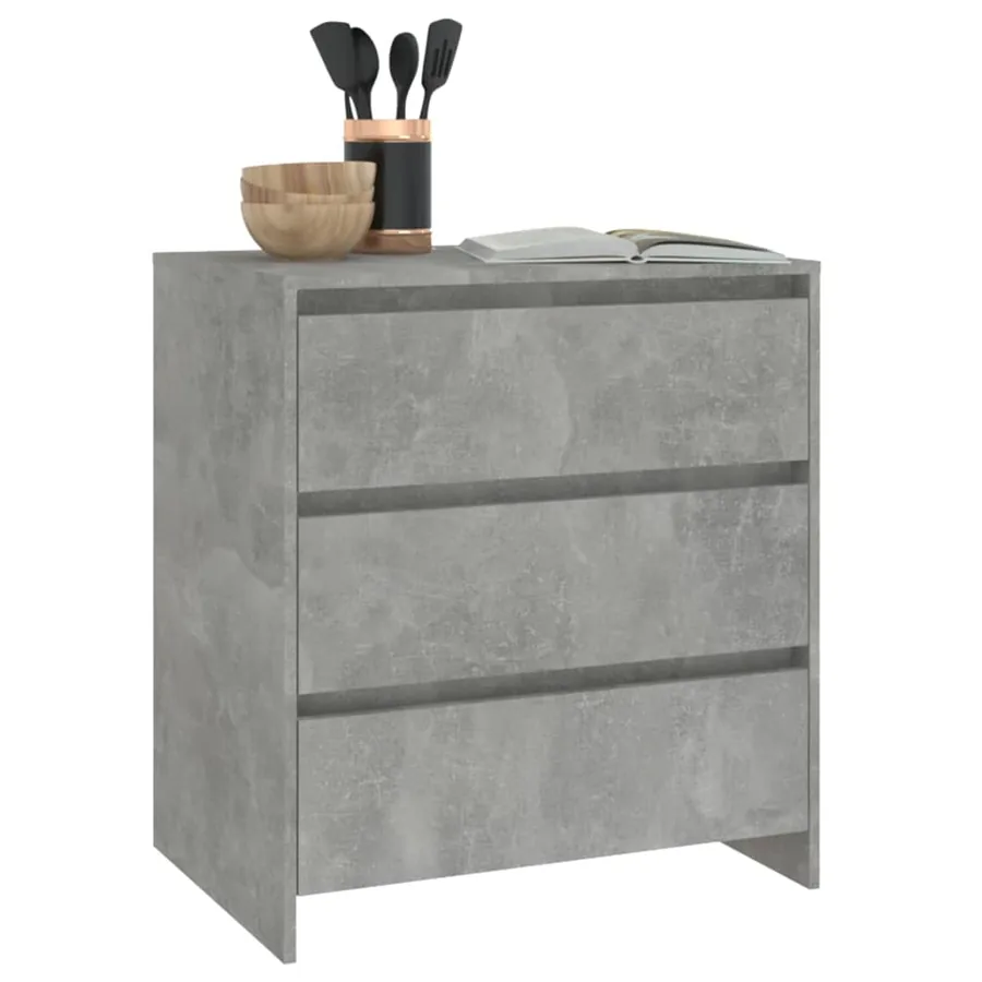 Buffet Gris béton 70x41x75 cm Bois d'ingénierie - 7