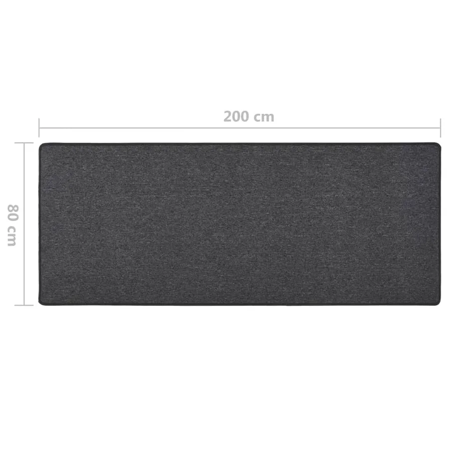 Tapis de couloir Anthracite 80x200 cm - 7