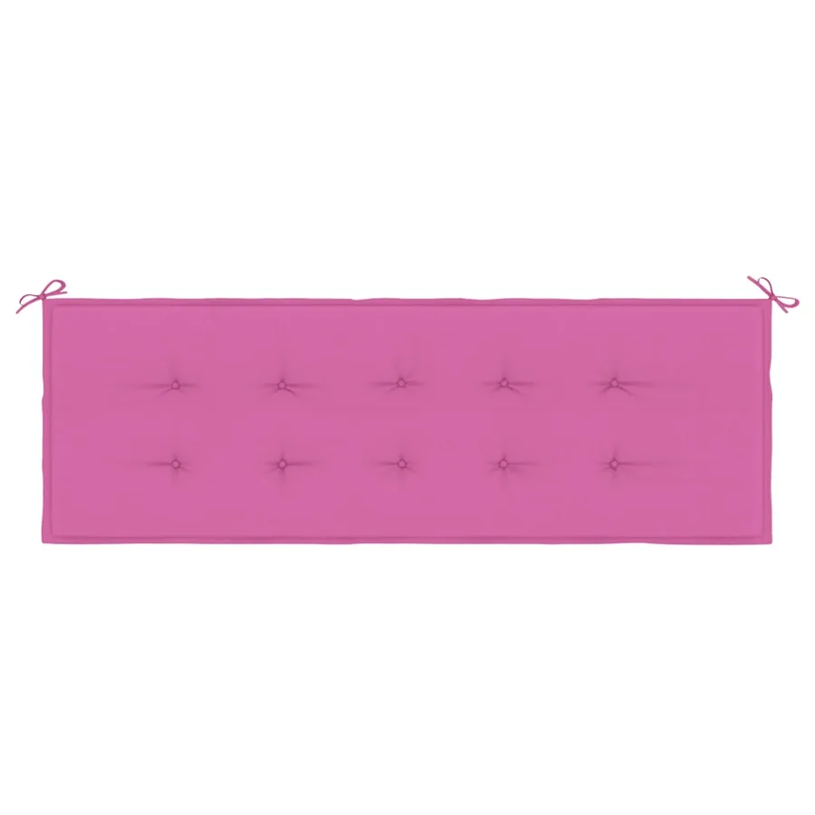 Coussin de banc de jardin rose 150x50x3 cm tissu oxford - 4