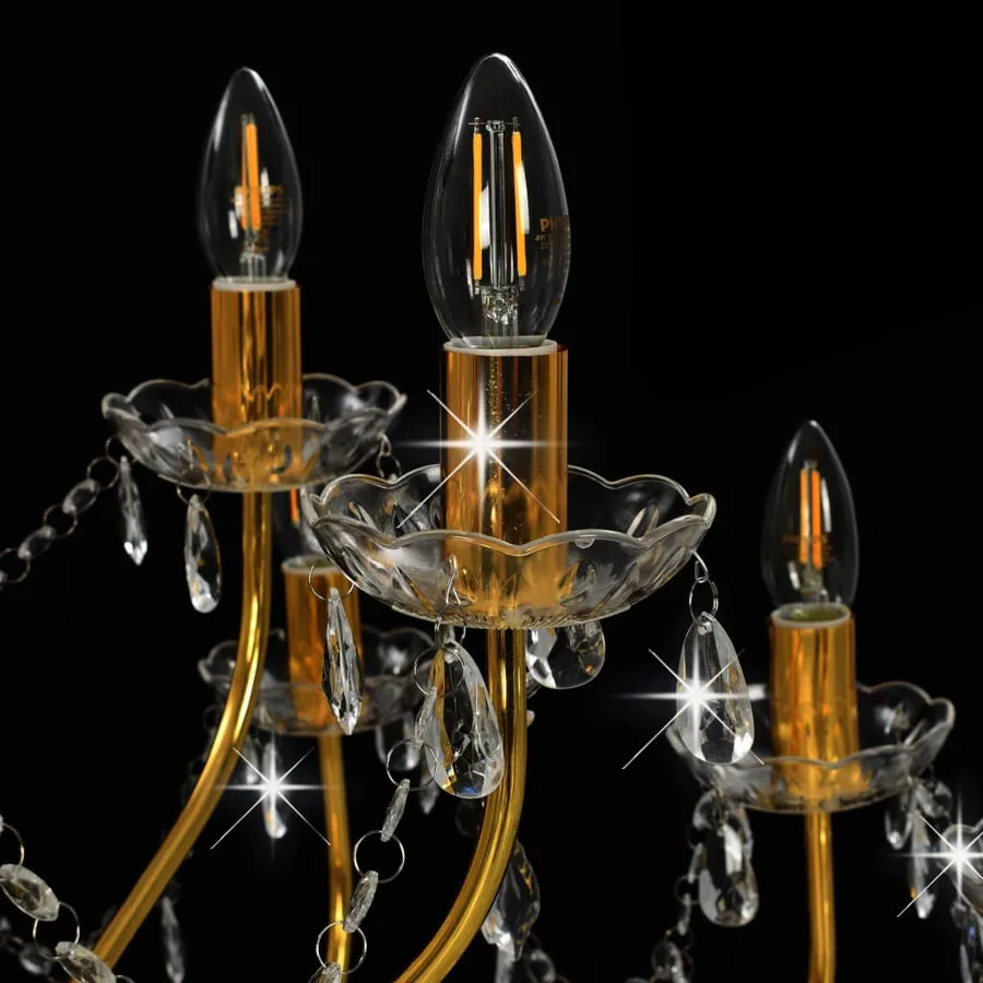 Lustre 2 couches Doré 15 ampoules E14 - 6