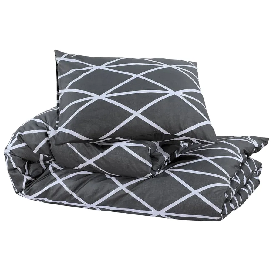 Ensemble de housse de couette Gris 220x240 cm Coton - 3