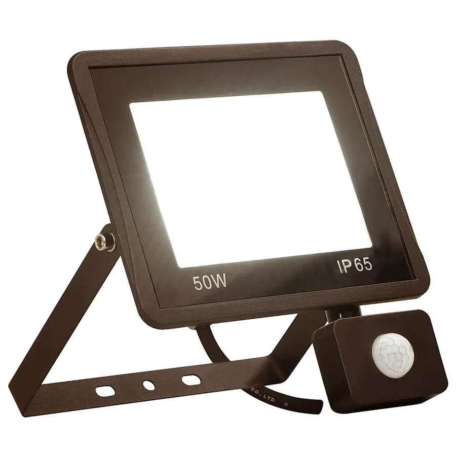 Projecteur à LED avec capteur 50 W Blanc chaud