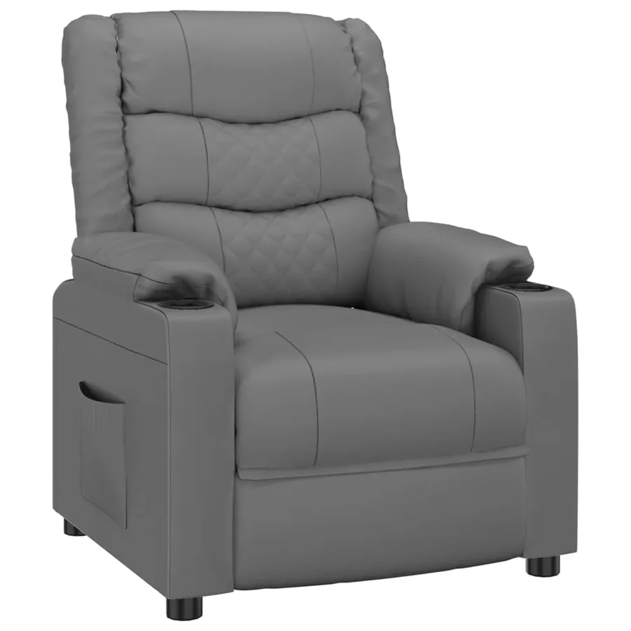 Fauteuil inclinable Gris Similicuir - 2
