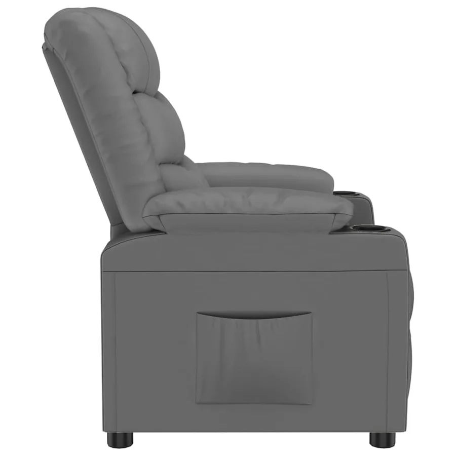 Fauteuil inclinable Gris Similicuir - 4