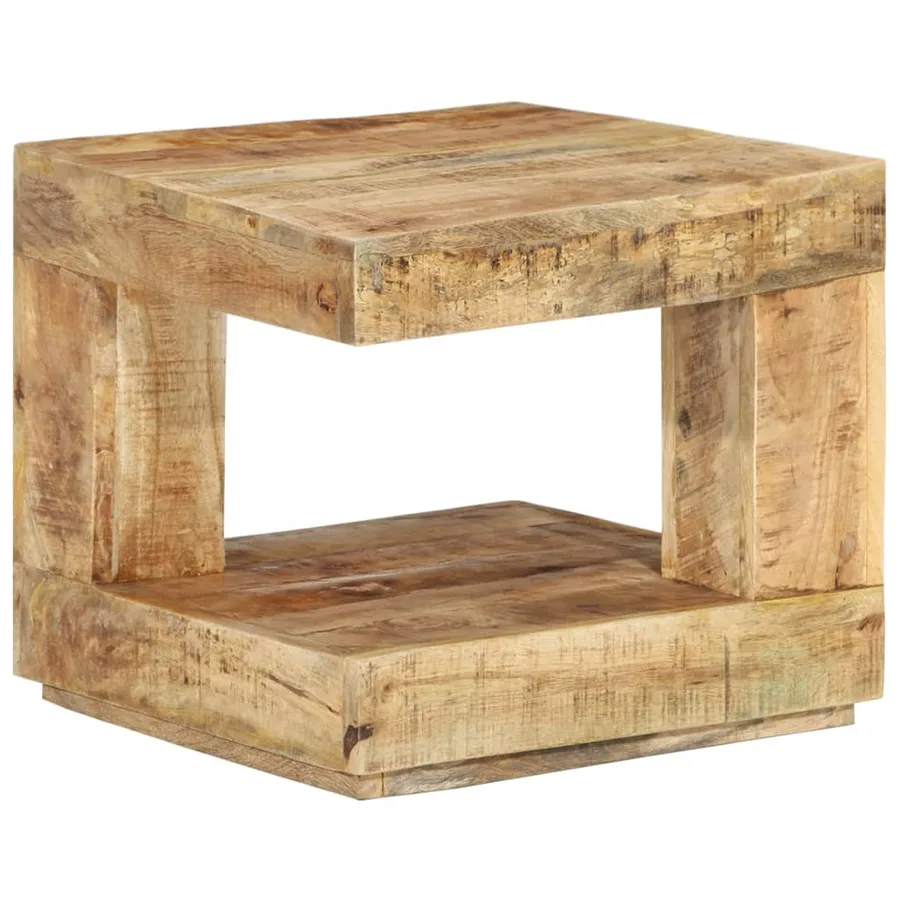 Table basse 45x45x40 cm Bois de manguier massif - 11