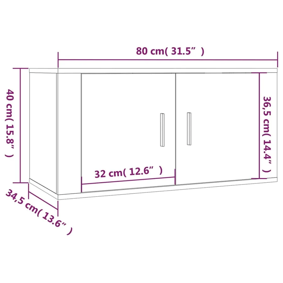 Ensemble de meubles TV 3 pcs Blanc Bois d'ingénierie - 11
