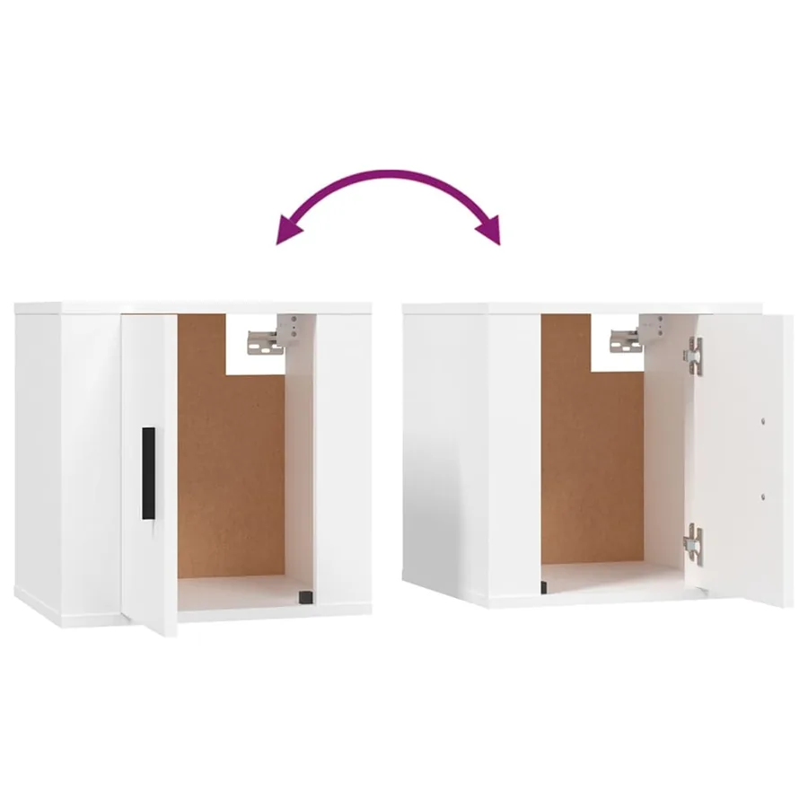 Ensemble de meubles TV 3 pcs Blanc Bois d'ingénierie - 7