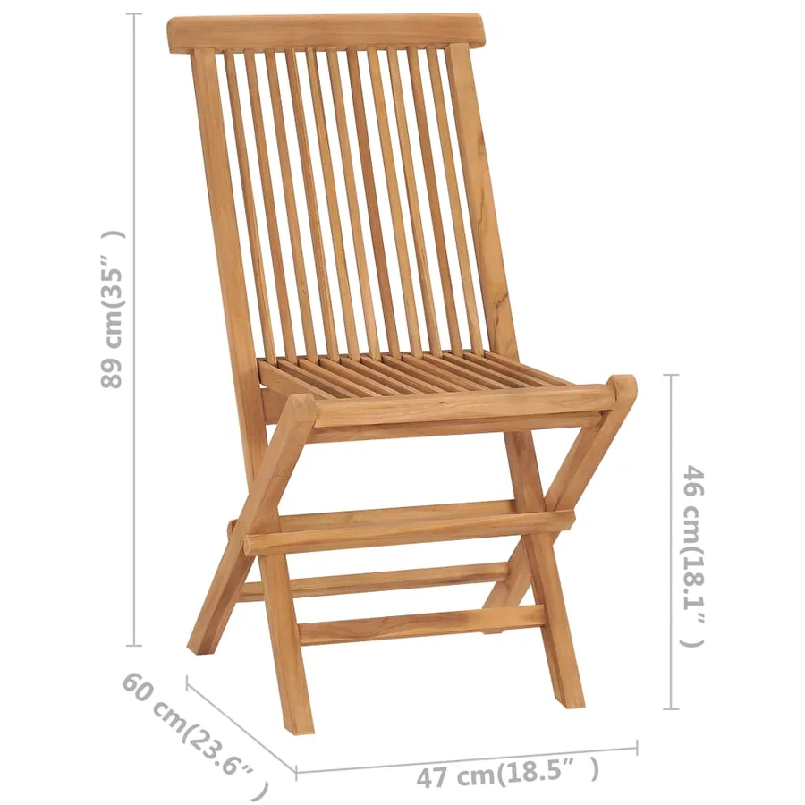 Chaises de jardin lot de 2 avec coussins bleu clair Teck massif - 11