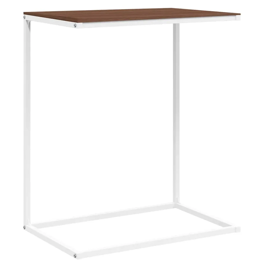 Table d'appoint Blanc 55x35x66 cm Bois d'ingénierie - 2