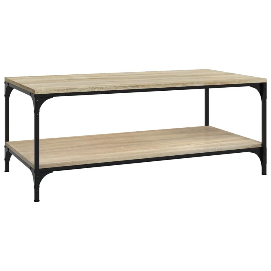 Table basse Chêne sonoma 80x50x40 cm Bois d'ingénierie - 2