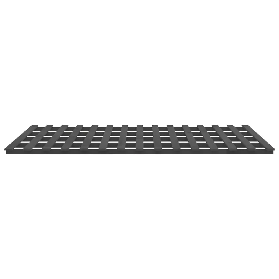 Cadre de lit sans matelas gris 180x200 cm bois massif de pin - 6