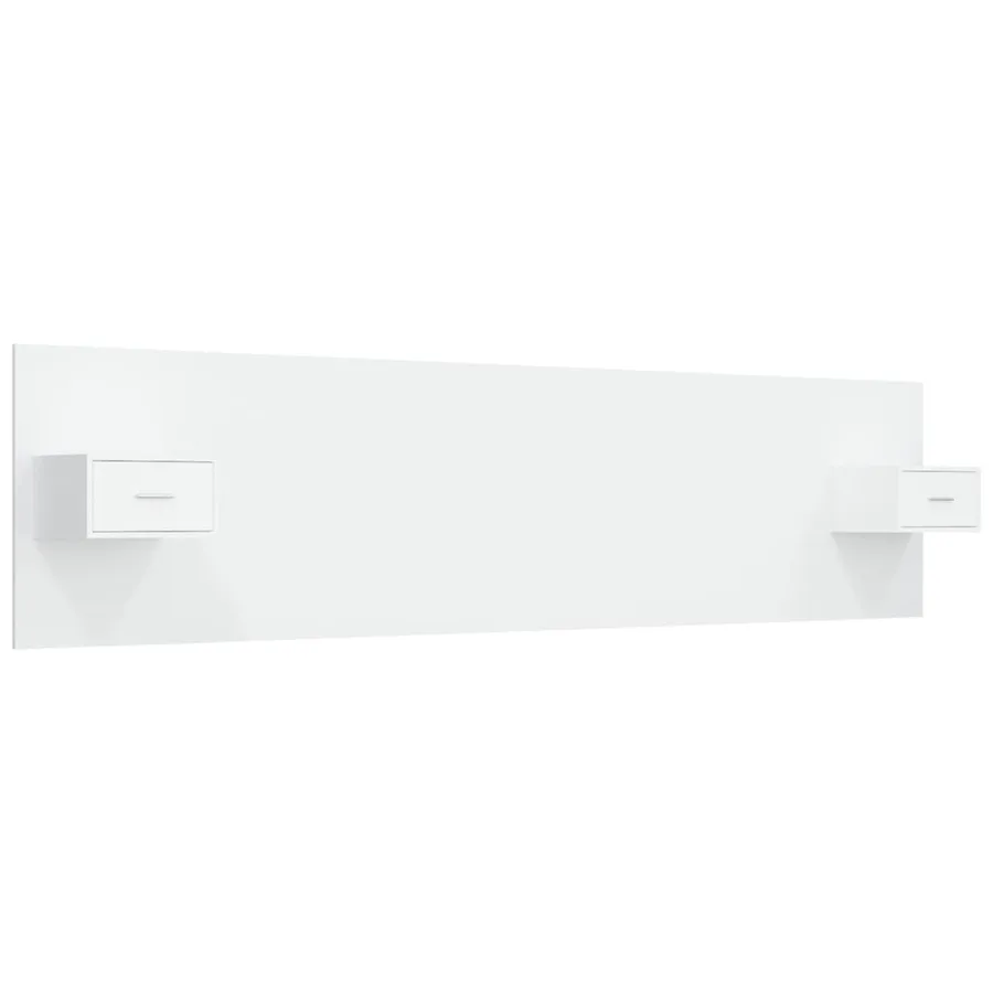 Tête de lit avec armoires Blanc Bois d’ingénierie - 2