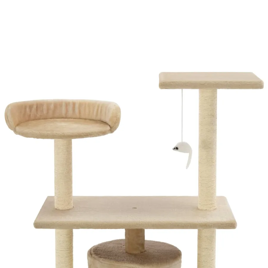 Arbre à chat avec griffoirs en sisal 95 cm Beige - 4