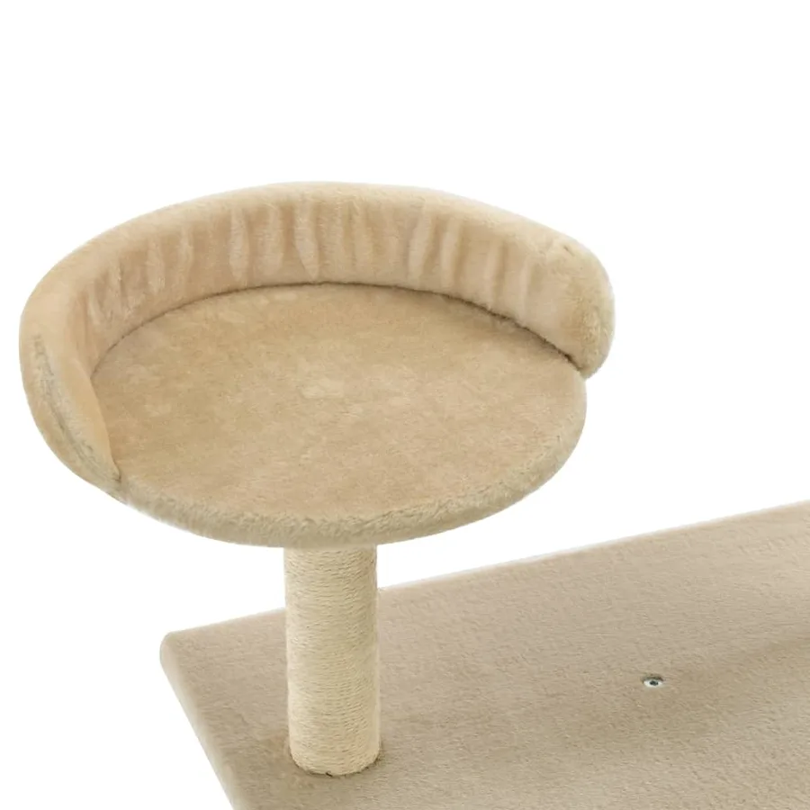 Arbre à chat avec griffoirs en sisal 95 cm Beige - 5