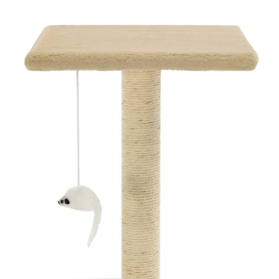 Arbre à chat avec griffoirs en sisal 95 cm Beige - 6