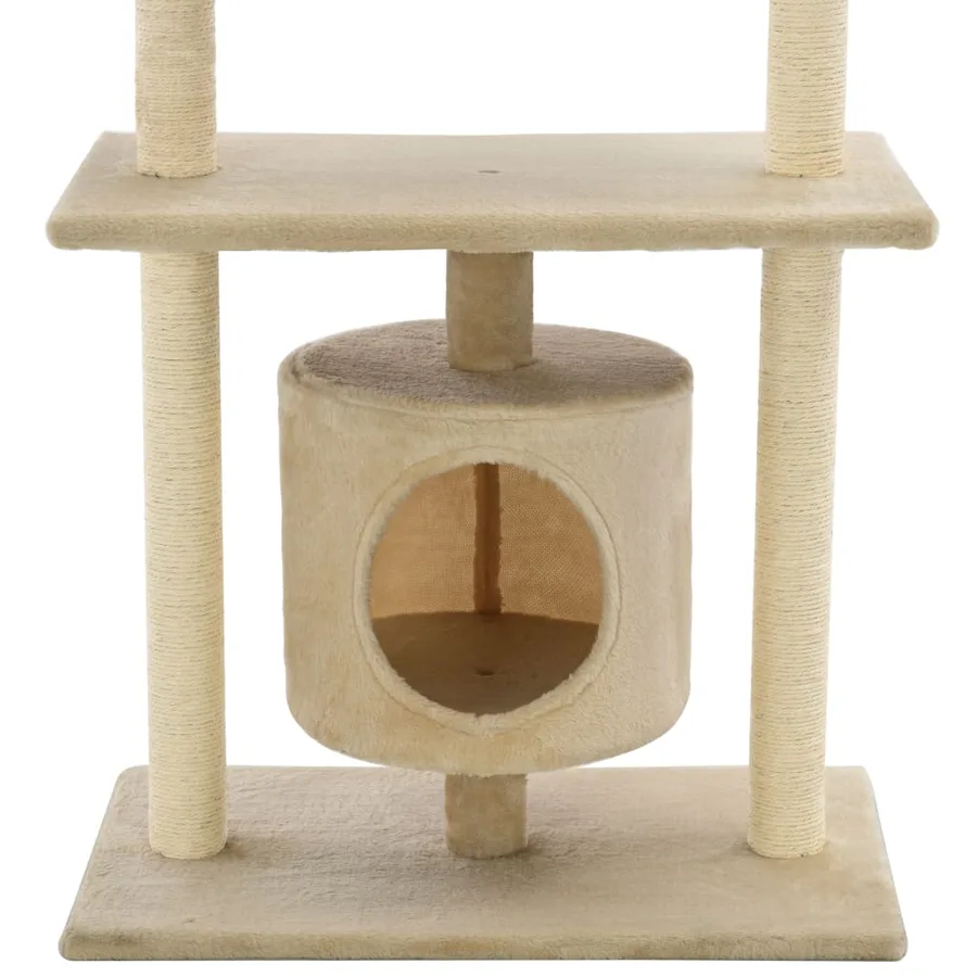 Arbre à chat avec griffoirs en sisal 95 cm Beige - 7