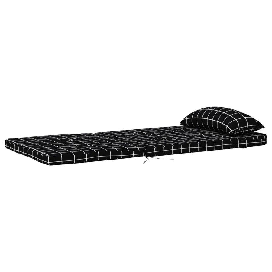 Coussins de chaise adirondack lot de 2 carreaux noir - 5