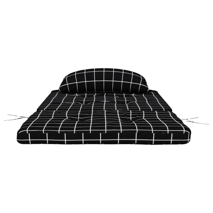 Coussins de chaise adirondack lot de 2 carreaux noir - 6