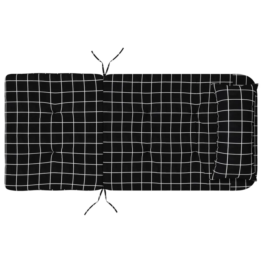 Coussins de chaise adirondack lot de 2 carreaux noir - 8