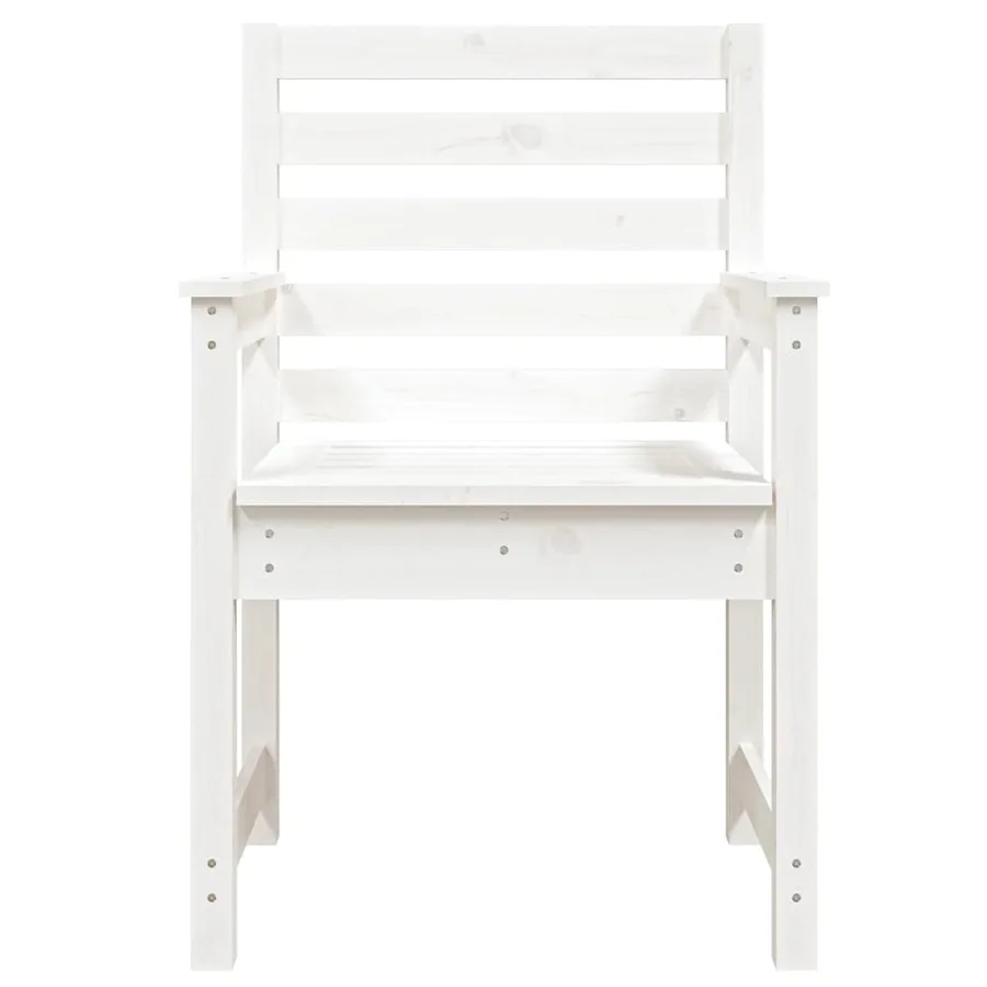 Chaises de jardin lot de 2 blanc 60x48x91 cm bois massif de pin - 4