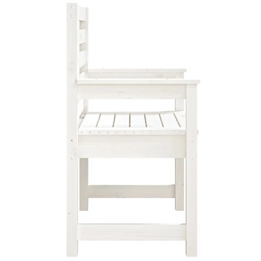 Chaises de jardin lot de 2 blanc 60x48x91 cm bois massif de pin - 6