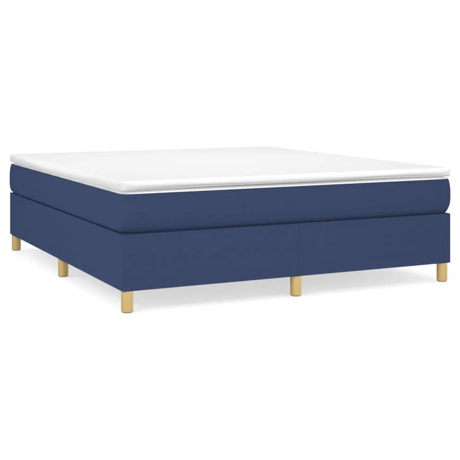 Sommier à lattes de lit avec matelas Bleu 180x200 cm Tissu - 2