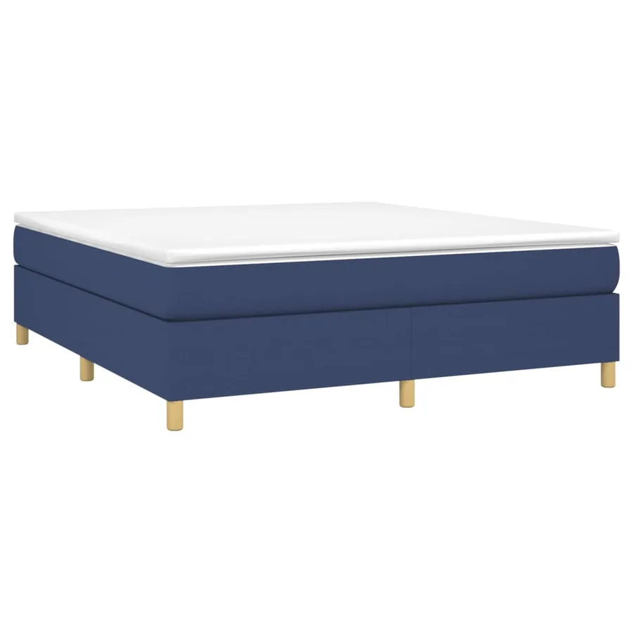 Sommier à lattes de lit avec matelas Bleu 180x200 cm Tissu - 3