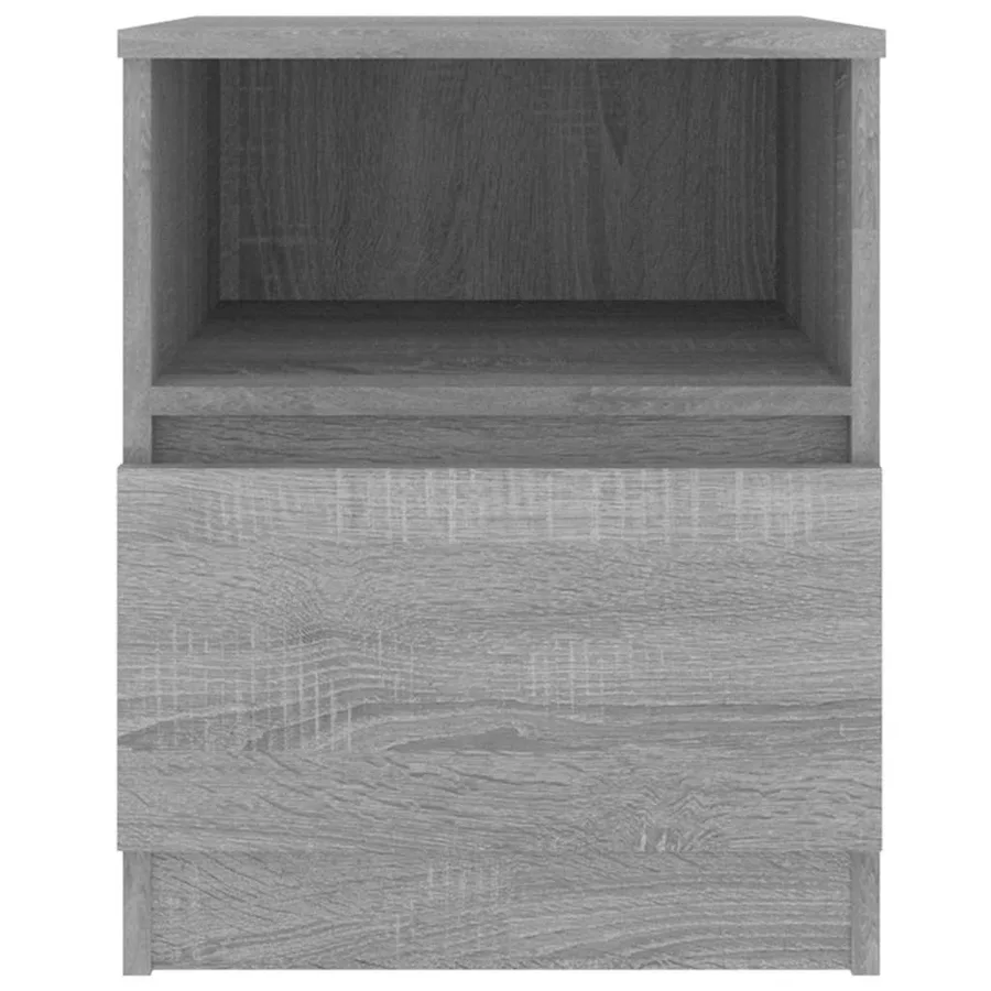 Tables de chevet 2 pcs sonoma gris 40x40x50cm bois d'ingénierie - 5