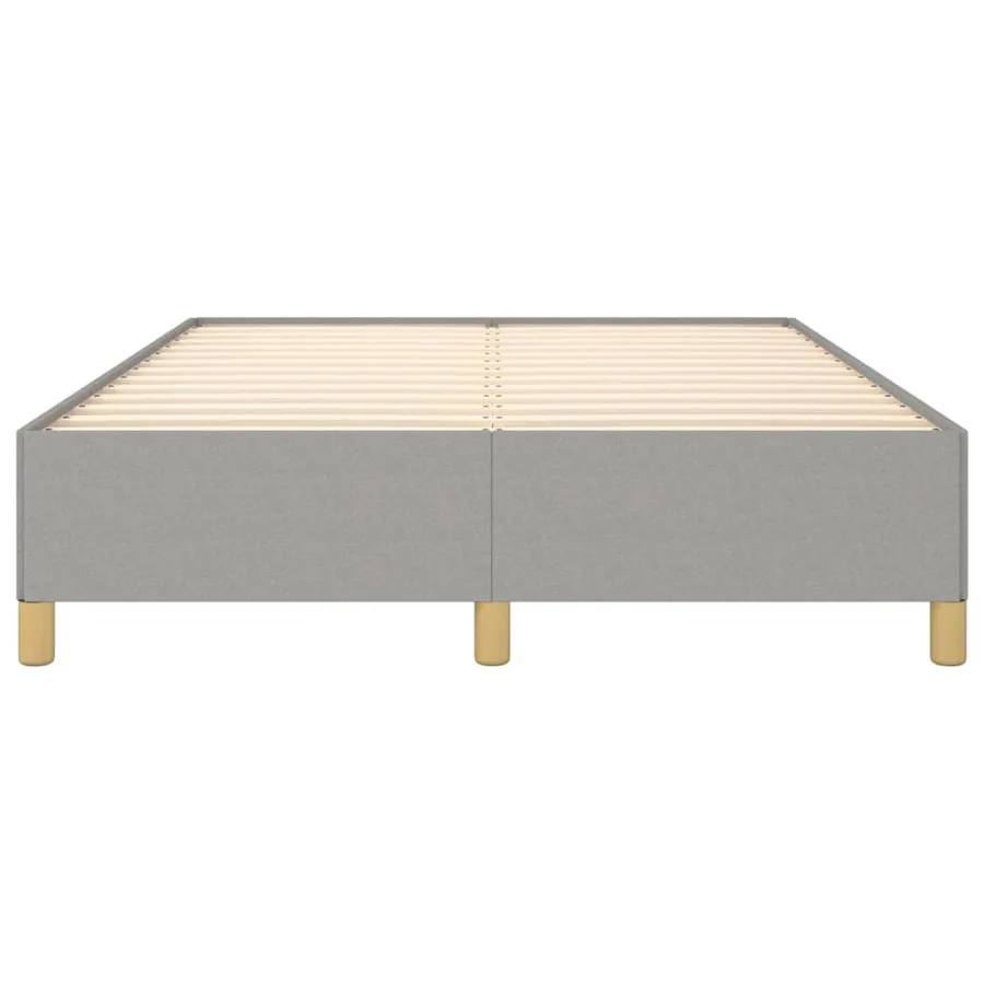 Cadre de lit sans matelas gris clair 140x190 cm tissu - 5