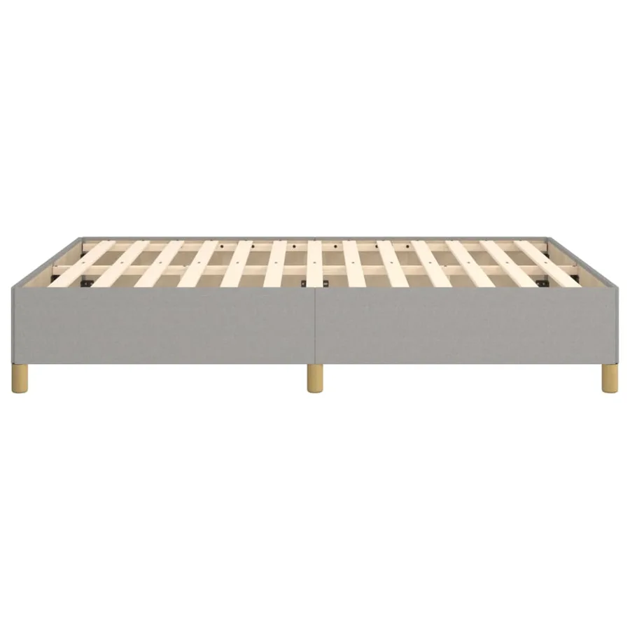 Cadre de lit sans matelas gris clair 140x190 cm tissu - 6