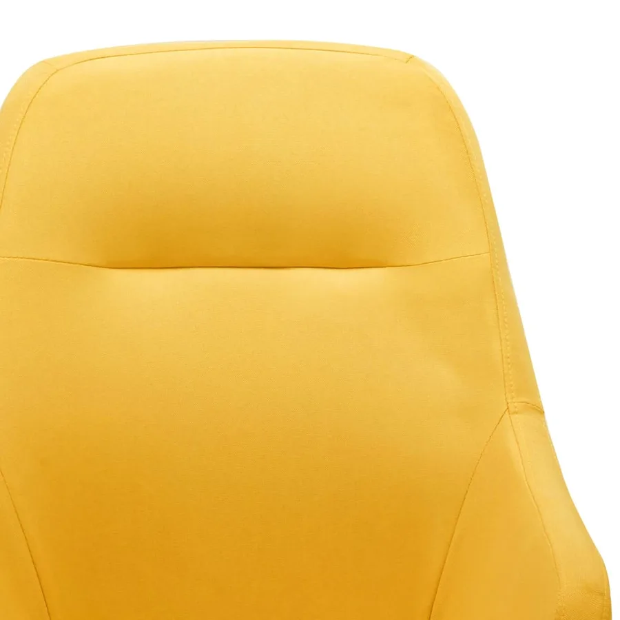 Chaise à bascule Jaune moutarde Tissu - 6