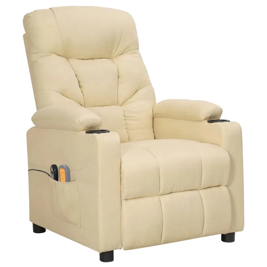 Fauteuil électrique de massage Crème Tissu - 2