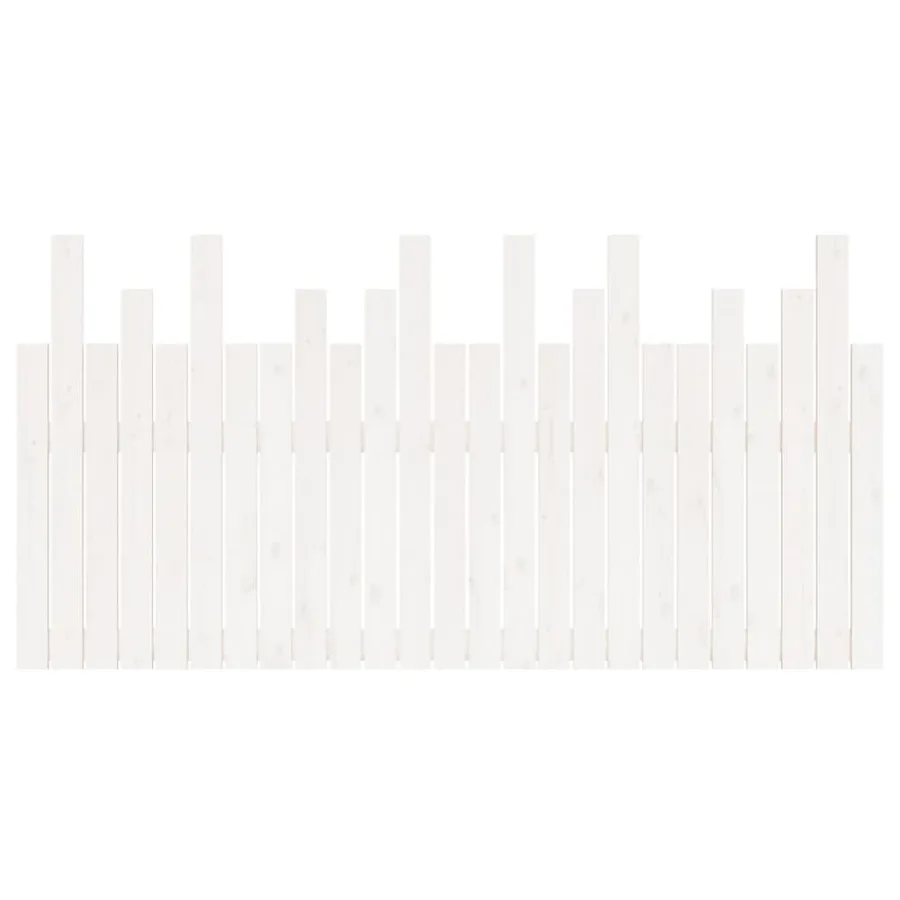 Tête de lit murale Blanc 159,5x3x80 cm Bois massif de pin - 5